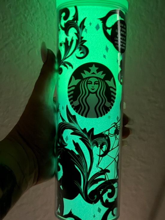 Starbucks Other - NWT Starbucks Halloween 2021 Glow in the Dark Purple Cat Spider Web Tumbler 16oz